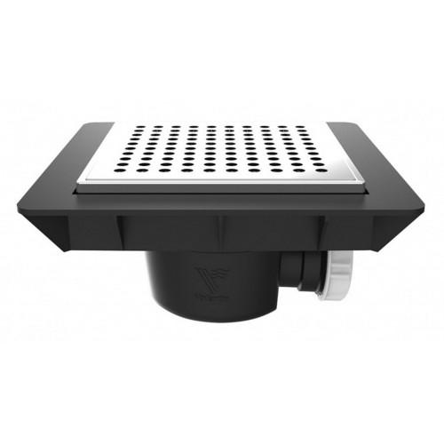 BONDE DE DOUCHE EXTRA-PLATE POUR DOUCHE À L'ITALIENNE - QUADRATTO - GRILLE MÉTAL VALENTIN