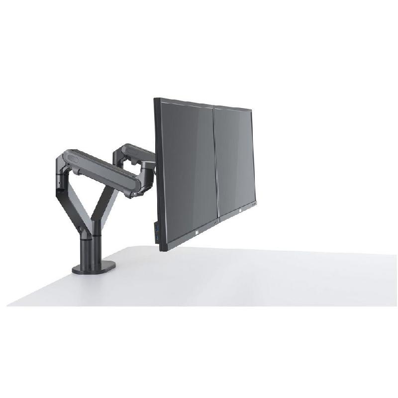 BRAS PORTE-ECRAN ARTICULE DOUBLE JAMY ALBA - NOIR