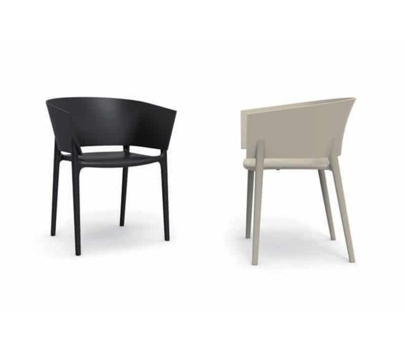 Chaise empilable Brasile - polypropylène renforcé, usage intérieur & extérieur, diverses couleurs_0