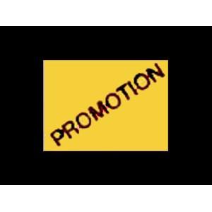 Étiquettes adhésives fluo orange 26x19mm - Boîte de 36 rouleaux de 1000 étiquettes - Impression noire 'PROMOTION' - Pour pince OPEN D20_0