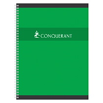 CAHIER SPIRALE CONQUÉRANT SEPT A4+ 24 X 32 CM GRANDS CARREAUX 180 PAGES