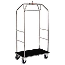 Chariot pour valises et vestiaire chromé - 2 roues à freins - CVV/C - structure en acier tubulaire_0