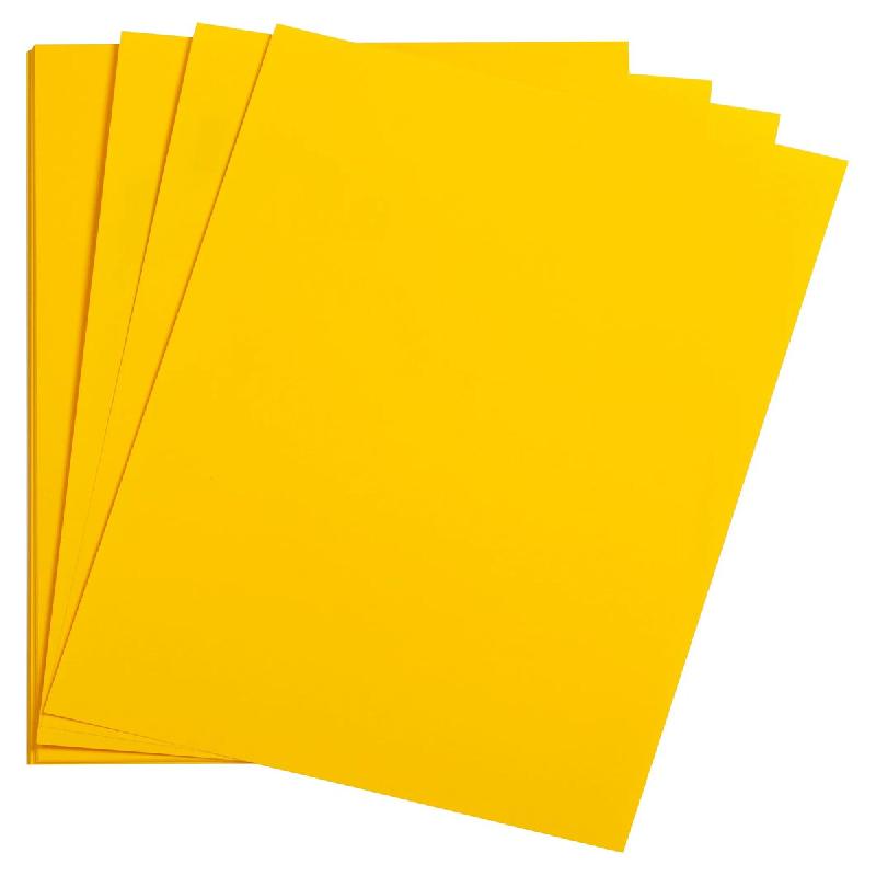 Clairefontaine Etui de 50 feuilles de papier Maya, 120 g/m², A1, coloris jaune soleil - jaune 97893C_0