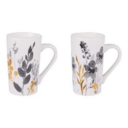 Coffret de 2 mugs XXL Flora 50 cl -  Blanc Rond Porcelaine Table Passion - blanc porcelaine 3106232312212_0