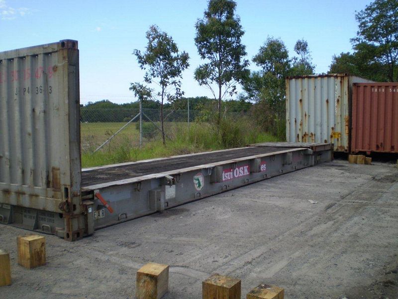 Container maritime - Flat Collapsible 40 pieds d'occasion en bon état révisé_0