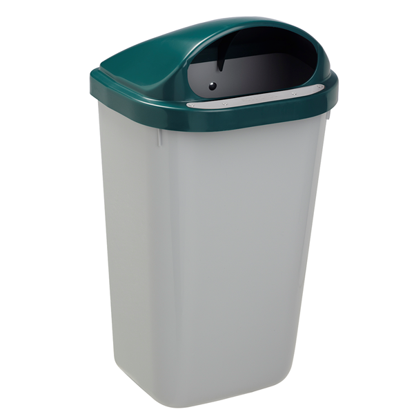 CORBEILLE MURALE ROSSIGNOL PLASTIQUE XERIOS GRAND VOLUME 50 LITRES GRIS VERT