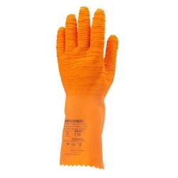 Coverguard - Gants de protection chimique orange en latex crêpé EUROCHEM L3820 (Pack de 12) Orange Taille 10 - 3435241038203_0