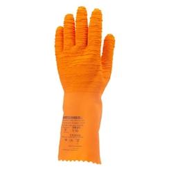 Coverguard - Gants de protection chimique orange en latex crêpé EUROCHEM L3820 (Pack de 12) Orange Taille 10 - orange 3435241038203_0