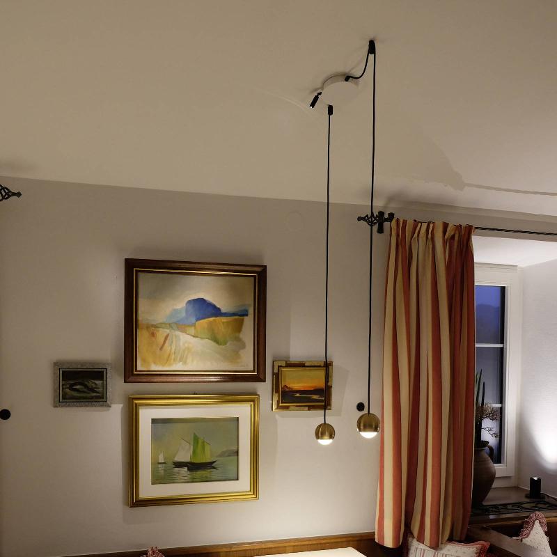 EGGER LICHT EGGER DLS SUSPENSION LED CLEO, COULEUR LAITON