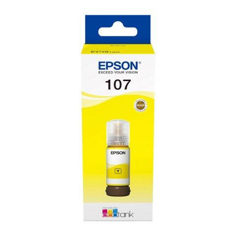 EPSON BIDON D'ENCRE N°107 JAUNE POUR IMPRIMANTE À RÉSERVOIR D'ENCRE -  AUTHENTIQUE