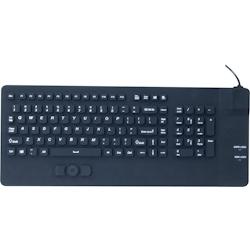 GENERIQUE Clavier avec trackpad en silicone rigide étanche USB noir - ECF-575436_0