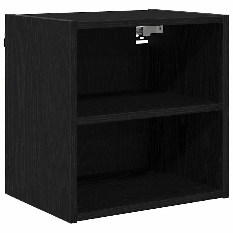 Helloshop26 - Armoire suspendue moderne espace de rangement 40 x 29,5 x 40 cm durable en bois d'ingénierie chêne noir 02_0053458 - noir Bois massif_0