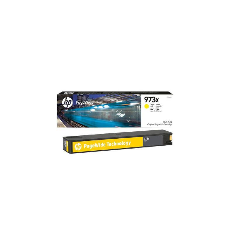 HP 973X - À RENDEMENT ELEVE - JAUNE - ORIGINALE - PAGEWIDE - CARTOUCHE D'ENCRE - POUR PAGEWIDE MANAGED MFP P57750, P55250; PAGEWIDE PRO 452, 477