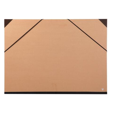 LOT DE 5 - CARTON À DESSIN KRAFT À ÉLASTIQUES 67X94CM - BRUN