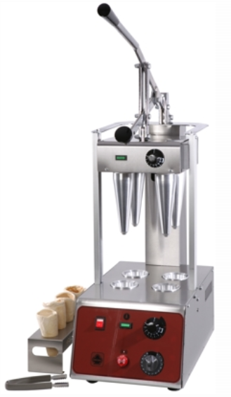 Machine pour le moulage de 4 cornets à pizza - Acier inox - 3,2 kW - Promoshop_0