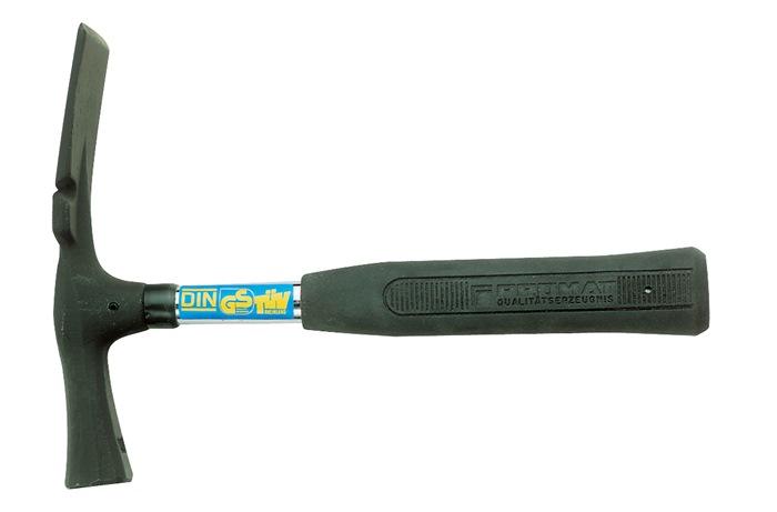 Marteau de maçon 600 g - forme berlinoise - tube acier - goujon de sécurité - PROMAT_0