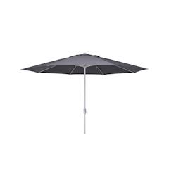 METRO Professional Parasol, aluminium / polyester, Ø 4 x 2.70 m, protection UV, baleines réglables, hydrofuge, gris / platine - gris multi-matériau_0