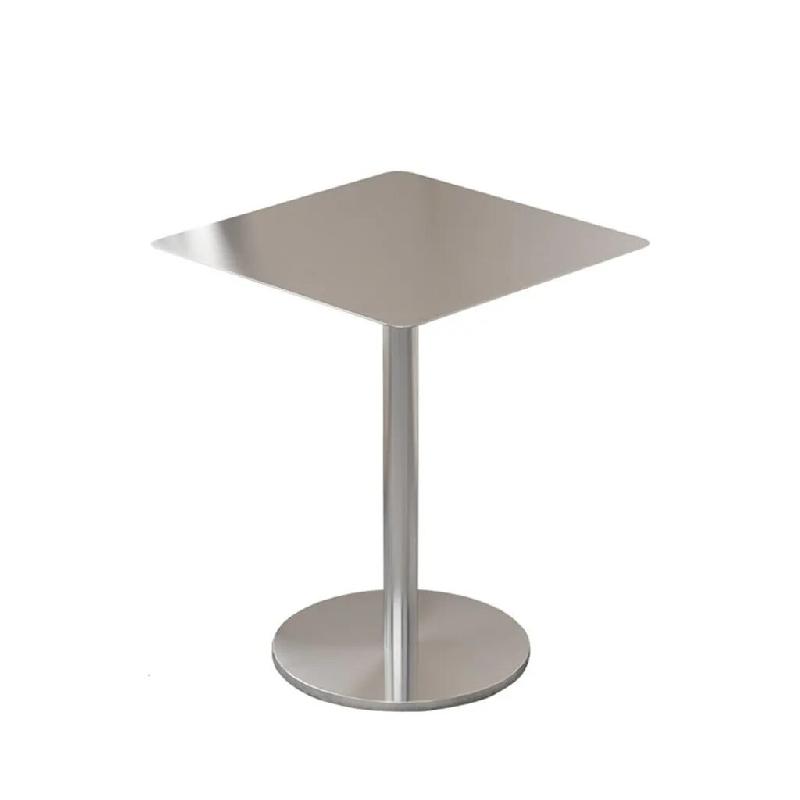 Mobilier de Restauration Table Bistro Carrée en Acier Inoxydable pour Bar Café 70x70x75cm【BXG-BF70】 - 0738191249891_0