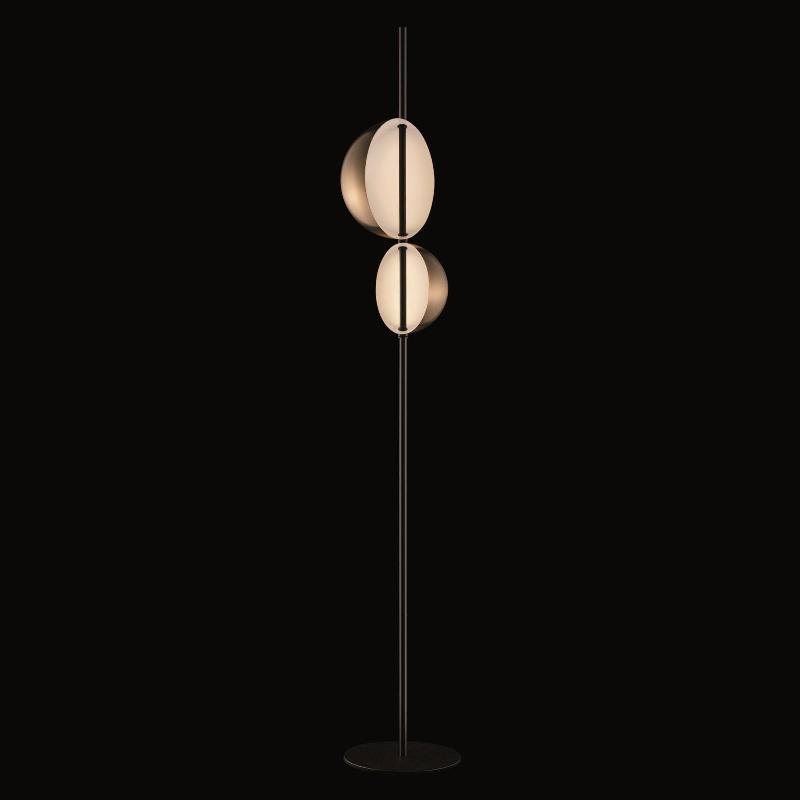 OLUCE SUPERLUNA 397 LAMPADAIRE LED, LAITON