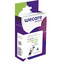 PACK DE 2 CONSOMMABLE ÉTIQUETEUSE WECARE - STANDARD - NOIR/BLANC - POUR DYMO RL-DY 91201