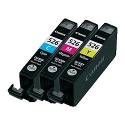 Pack de 3 cartouches d'encre authentique  Canon 526 Couleur  - programme SECOND - multicolore 3701352378768_0