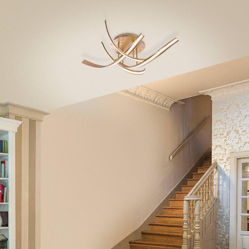 PAUL NEUHAUS LINDA PLAFONNIER LED DORÉ DIMMABLE