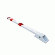 Poteau rabattable anti-circulation DMC - aluminium 930 mm - bandes rétro réfléchissantes rouges_0