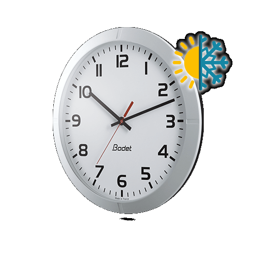 Horloge analogique extérieure - Profil 940 - étanche - piles - boîtier blanc - affichage HMS - diamètre 40 cm - BODET_0