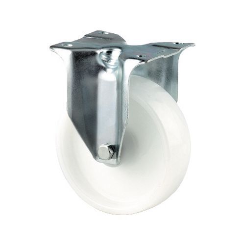 ROUE FIXE NYLON MONTURE ACIER H HT:200 MM FORCE:350 KG - TENTE