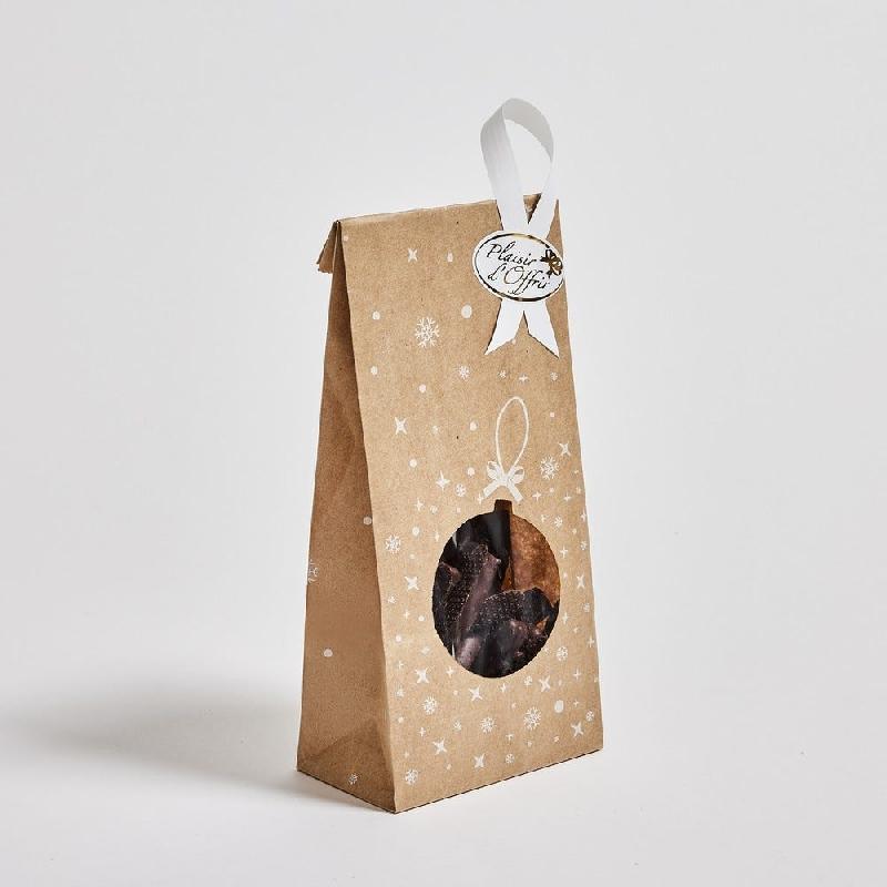 Sachet confiseur kraft Snow à fenêtre boule 9x5x20,5cm - par 100_0