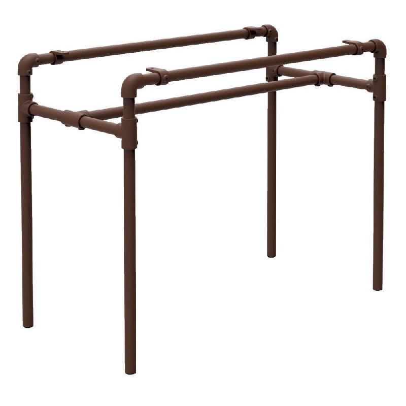 Structure Urban L120xP60xH90cm - table de présentation - tube Ø34,5mm - rouille_0