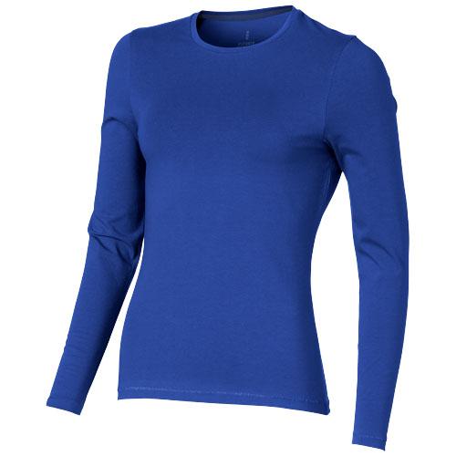 T-shirt bio manches longues pour femme Ponoka - col ras du cou - 95% coton biologique et 5% élasthanne - 200 g/m²_0