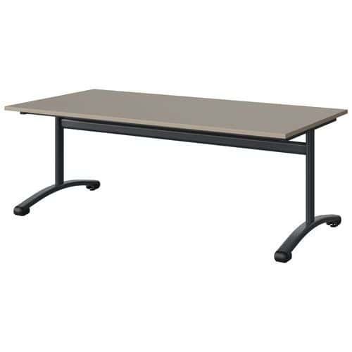 TABLE MALIBU 160X80 T3 DL STRA ABS GRIS U727/GRIS 7016