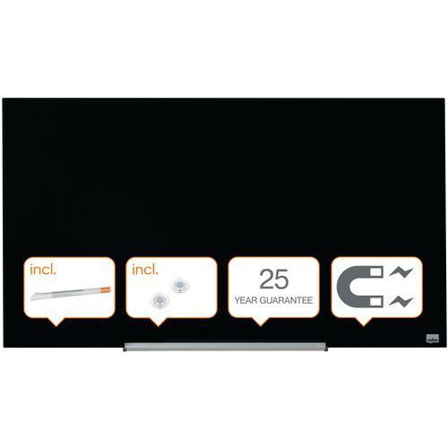 TABLEAU EN VERRE - FORMAT 993 X 559 MM - NOIR - NOBO