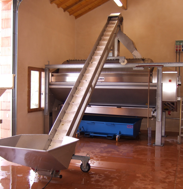 Tapis transporteur à bande - acier inox - bande PVC alimentaire - longueur 12m - débit 50 t/h_0