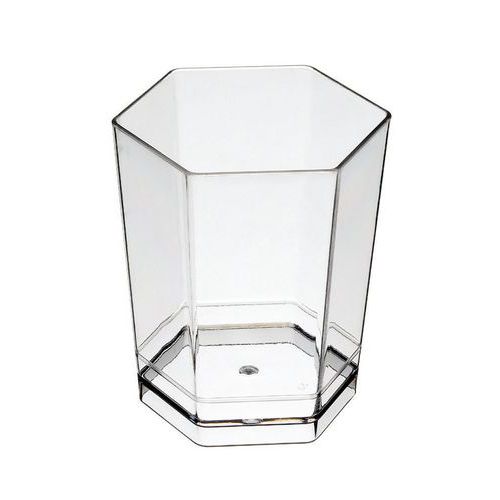 VERRE HEXAGONAL 4 CL CRISTAL DIAMÈTRE 40MM HAUTEUR 52MM