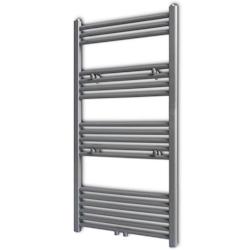 VidaXL Sèche Serviettes Eau Chaude à Rails Droits Gris 600x1160 Mm - gris 141892_0