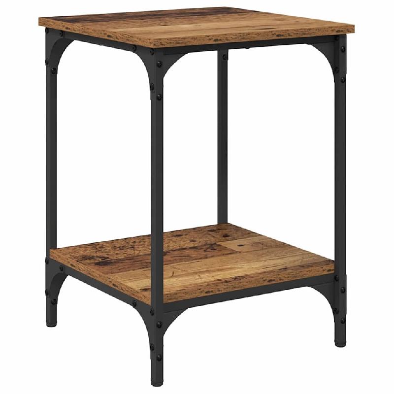 VidaXL Table basse Bois Ancien 40 x 40 x 55 cm Bois d'ingénierie Modèle Bora - 881896_0