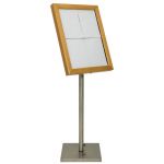 VITRINE PORTE-MENU BOIS 4 X A4