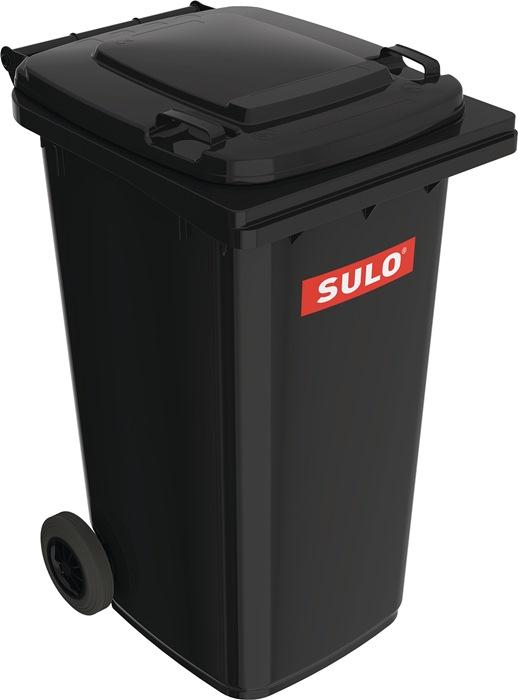 Bac à ordures 240L - HDPE gris anthracite mobile - Norme EN 840 - SULO_0