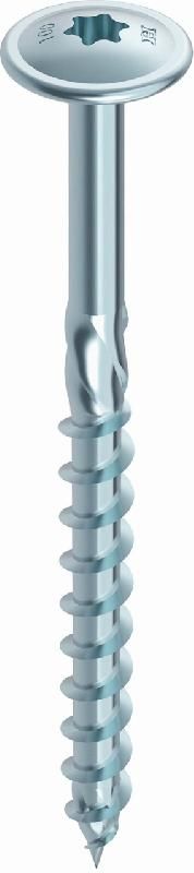 BOITE 100 VIS HECO TOPIX - FILETAGE PARTIEL - ZINGUÉ ARGENT - TÊTE RONDE LARGE TORX - Ø6X300 - 48199