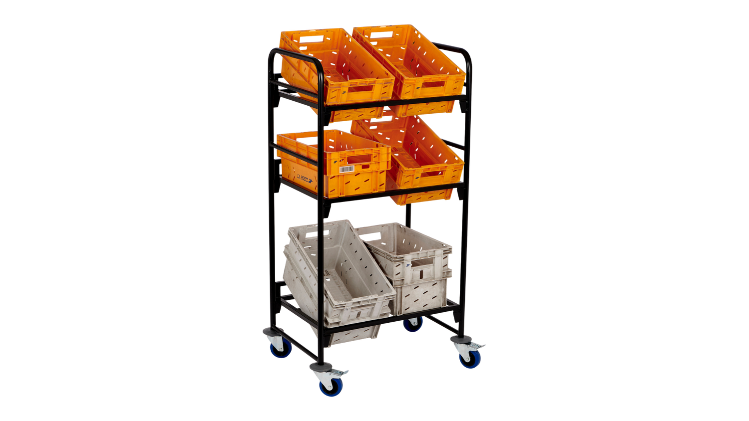 Chariot courrier bac postal 2x3 plan incliné - Référence : TR0P2x3_0