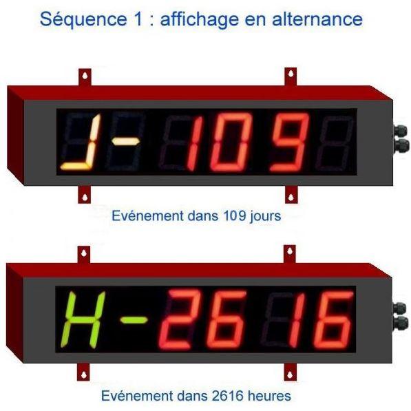 Petite horloge numérique pour tableau de bord de voiture, écran LCD,  affichage de l'heure, de la date, horloge numérique autocollante avec  support 