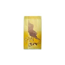 CROKUS Sacs croissants kraf brun 40 gr impression ppt - 106 / 20 + 7 x 32 cm (1000 unités) - papier SAC106KBRPPT_0