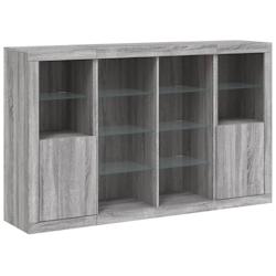 Helloshop26 - Buffet bahut commode armoire meuble de rangement organisateur cuisine salle de séjour salon avec lumières LED 3 pcs 02_0037236 - 30002_0