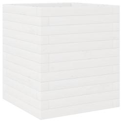 Helloshop26 - Jardinière bac lit surélevé plantes fleurs terrasse jardin 40 x 40 x 46 cm bois de pin massif blanc 02_0037563 - 3000214260204_0