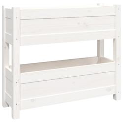Helloshop26 - Jardinière bac lit surélevé plantes fleurs terrasse jardin 77 x 25 x 66 cm bois massif de pin blanc 02_0037850 - 3000217636600_0