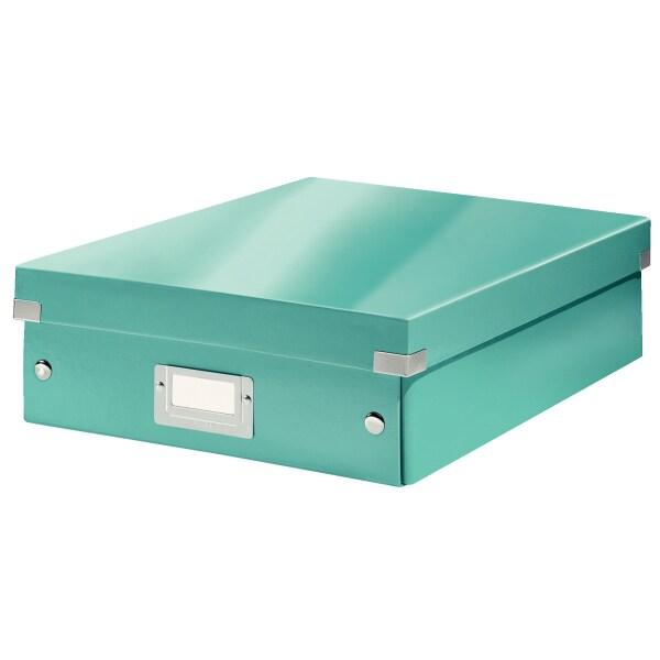 LEITZ Lot de 6 Boîte de rangement Click & Store Wow, moyen format avec compartiments, coloris menthe glacée - vert 60580051_0