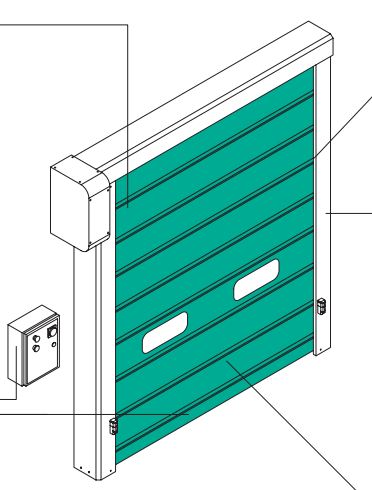 Porte rapide stac / souple / à empilement / en plastique / 8000 x 8000 mm_0