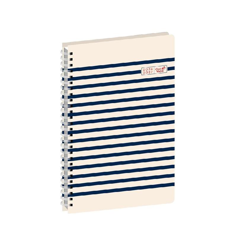 Quo Vadis - Agenda année scolaire - Spiralé - 2026-2027 - Ministre S Septembre - Français - Egeo - Multicolore - août à août - 16x24 cm - multic_0